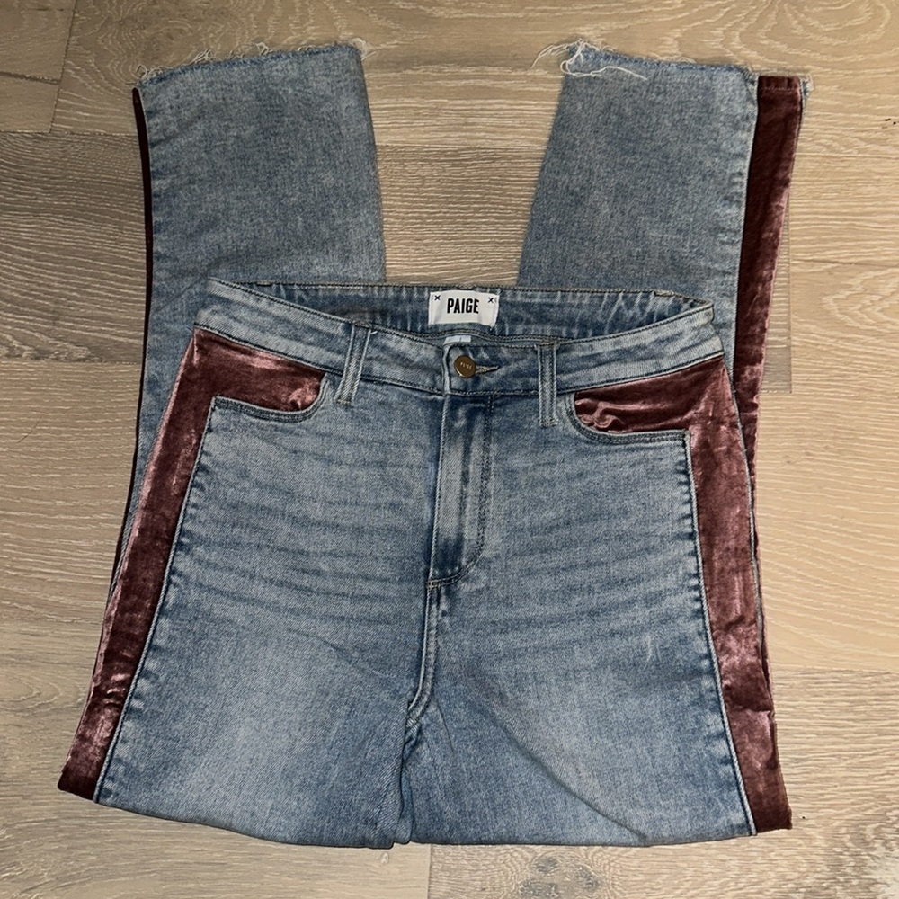 Paige cropped straight leg jeans size 29